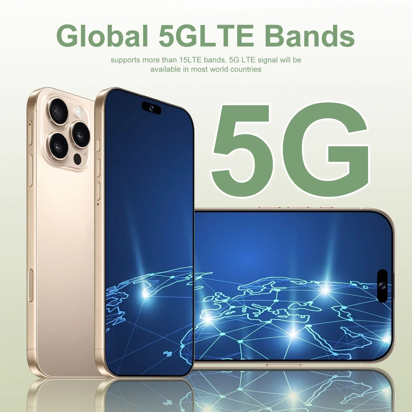 I16 Pro Max 7.3" HD 5G Smartphone – Global Android 14 Mobile Phone with Dual SIM, 8000mAh Battery, Unlocked 4G/5G Cellphone - FitZone360