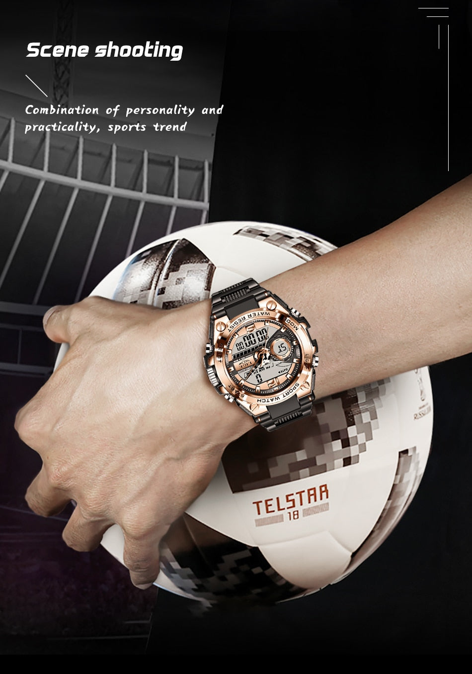 Men's and Women's Sports Watch 50m Waterproof LED Quartz Clock - FitZone360