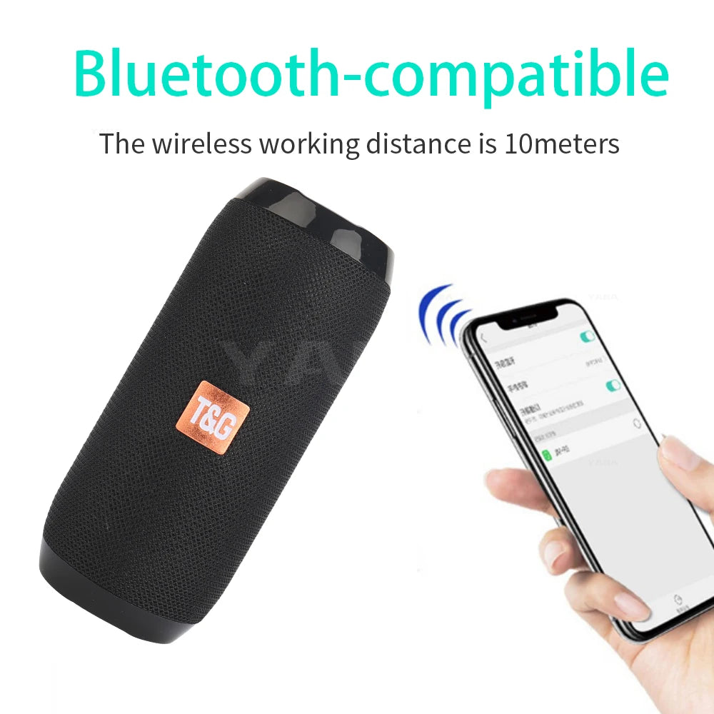 Portable Bluetooth Speaker | Waterproof Outdoor Subwoofer with FM & TF Support - FitZone360