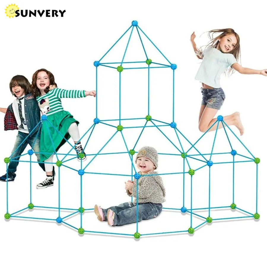 Ultimate Kids Fort Building Kit: Construction Fortress - FitZone360
