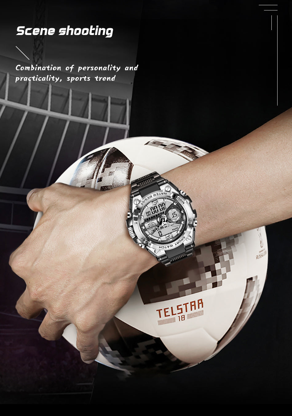 Men's and Women's Sports Watch 50m Waterproof LED Quartz Clock - FitZone360