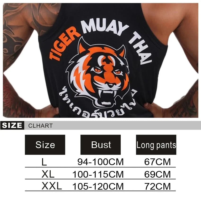 Tiger Muay Thai Vest Top | Authentic Training Tank from Phuket, Thailand - FitZone360
