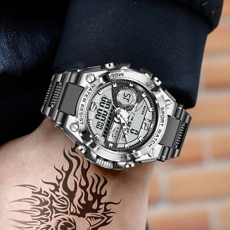 Men's and Women's Sports Watch 50m Waterproof LED Quartz Clock - FitZone360