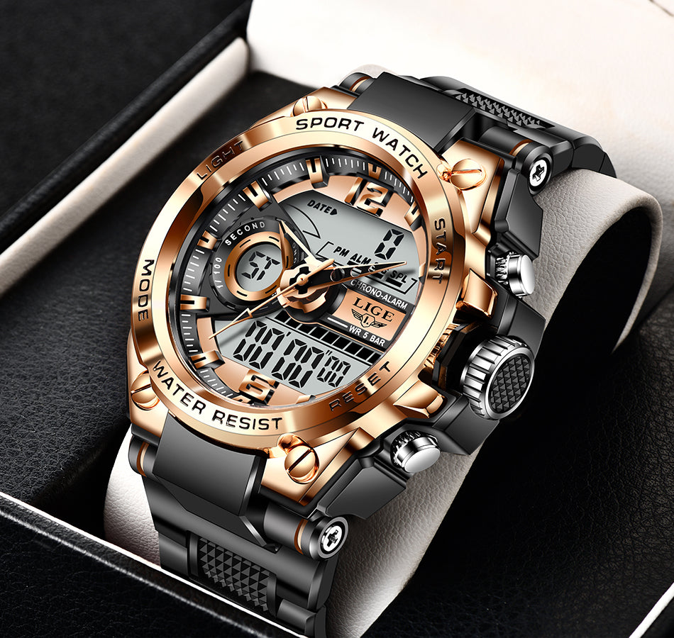 Men's and Women's Sports Watch 50m Waterproof LED Quartz Clock - FitZone360