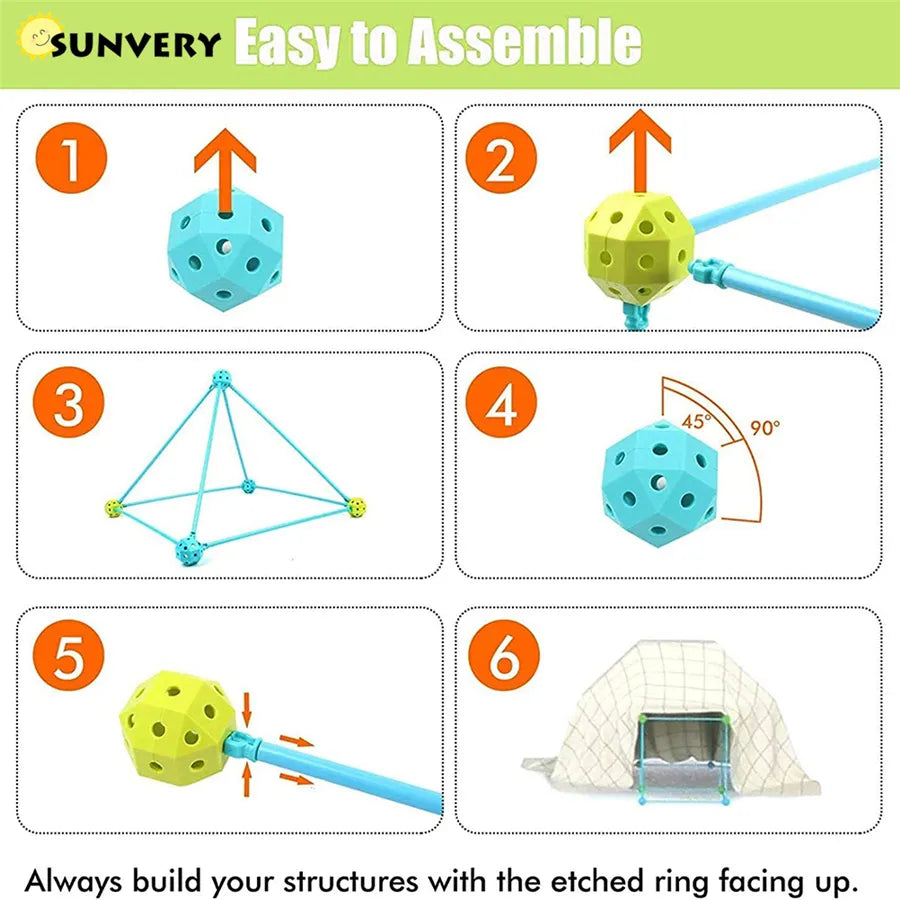 Ultimate Kids Fort Building Kit: Construction Fortress - FitZone360