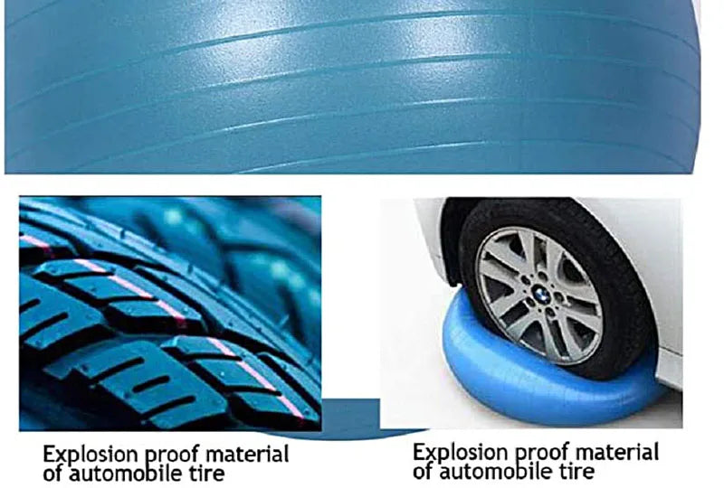 PVC Yoga & Exercise Ball | Anti-Burst Balance Ball for Home Gym & Pilates (45cm–85cm) - FitZone360
