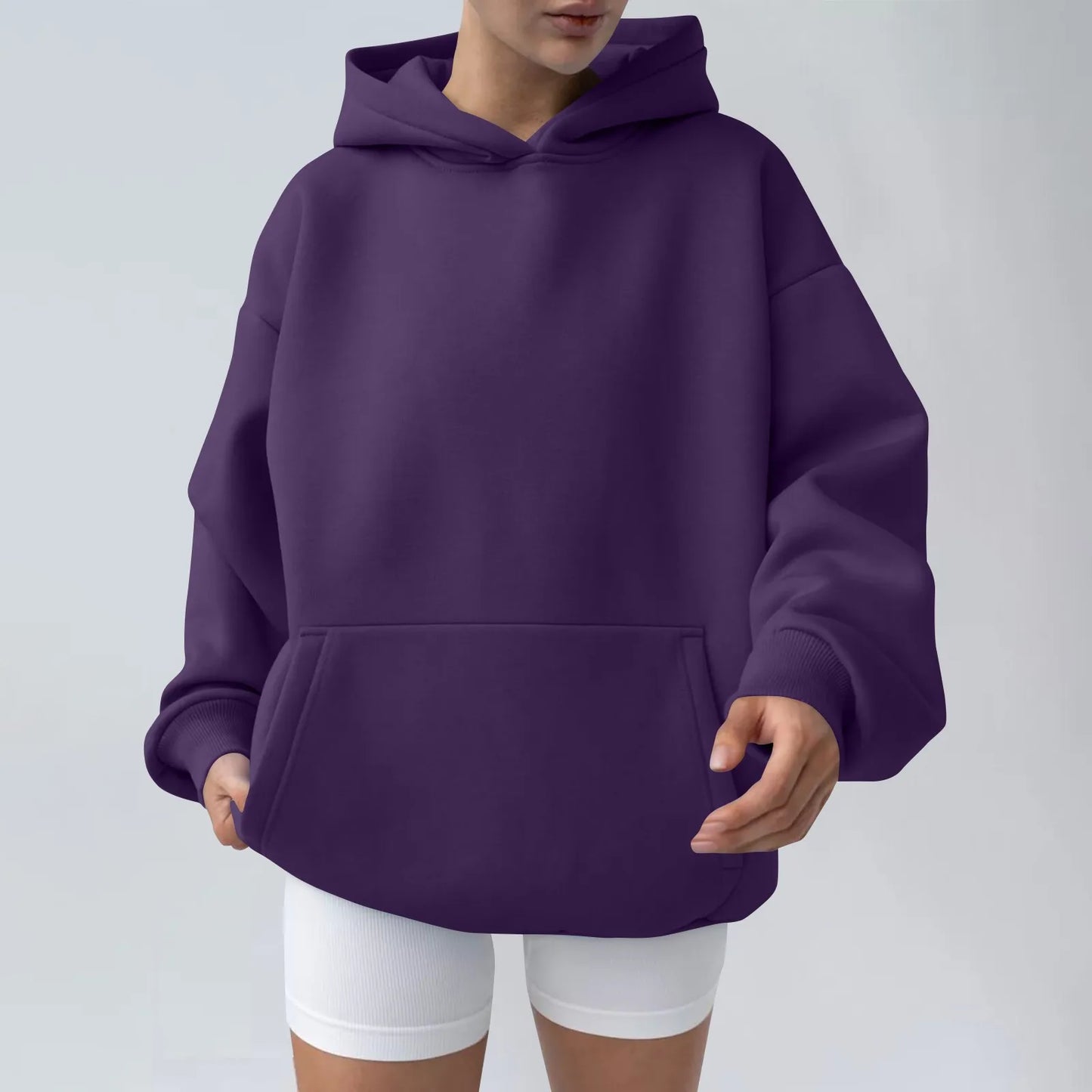 Trendy Solid Color Sports Hoodies | Fleece Sweatshirts for Men & Women | Couple Pullover for Spring & Autumn
