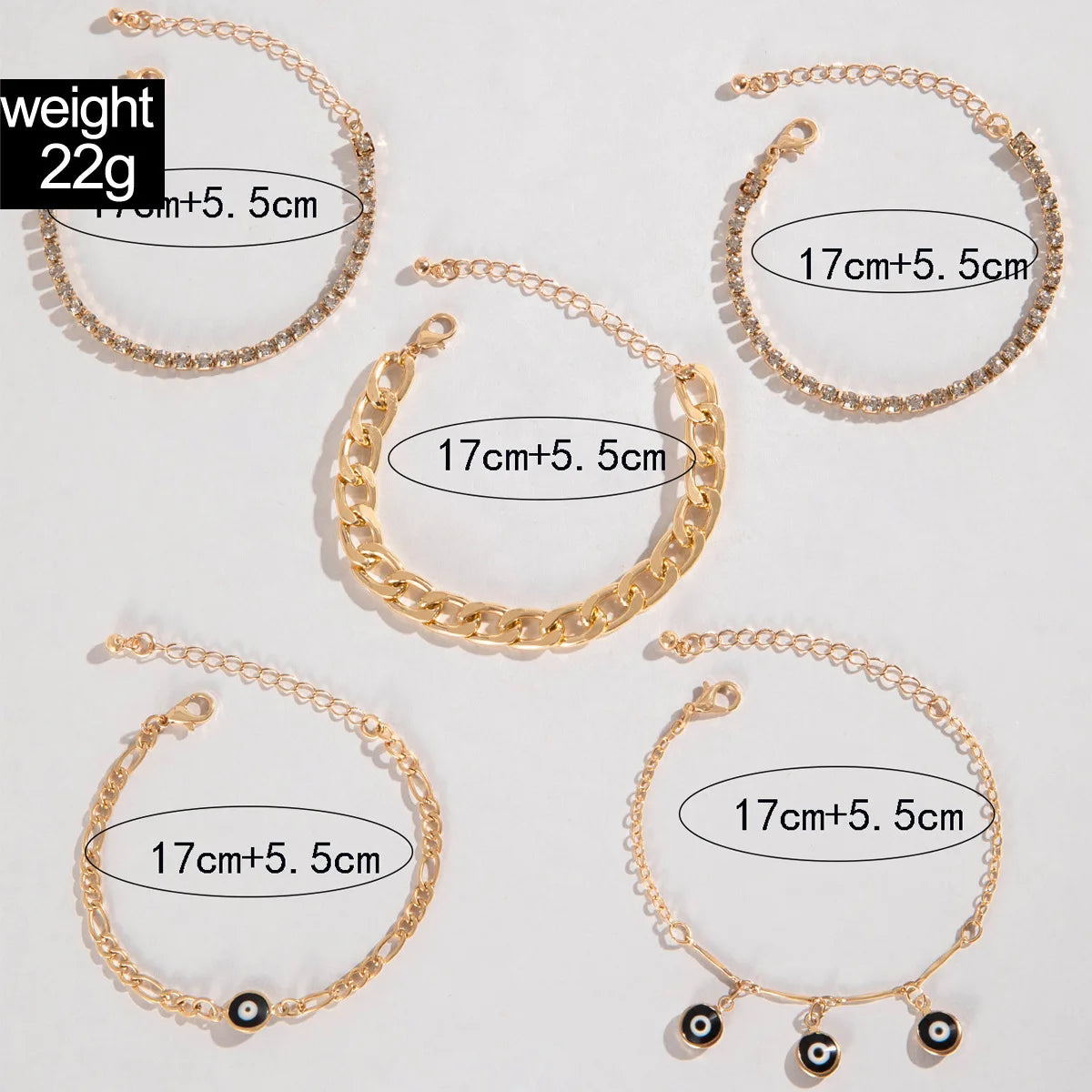 Vintage Turkish Evil Eye Beaded Stacking Bracelet Set | Lucky Multi-Layer Jewelry for Women & Men, Gift Idea - FitZone360