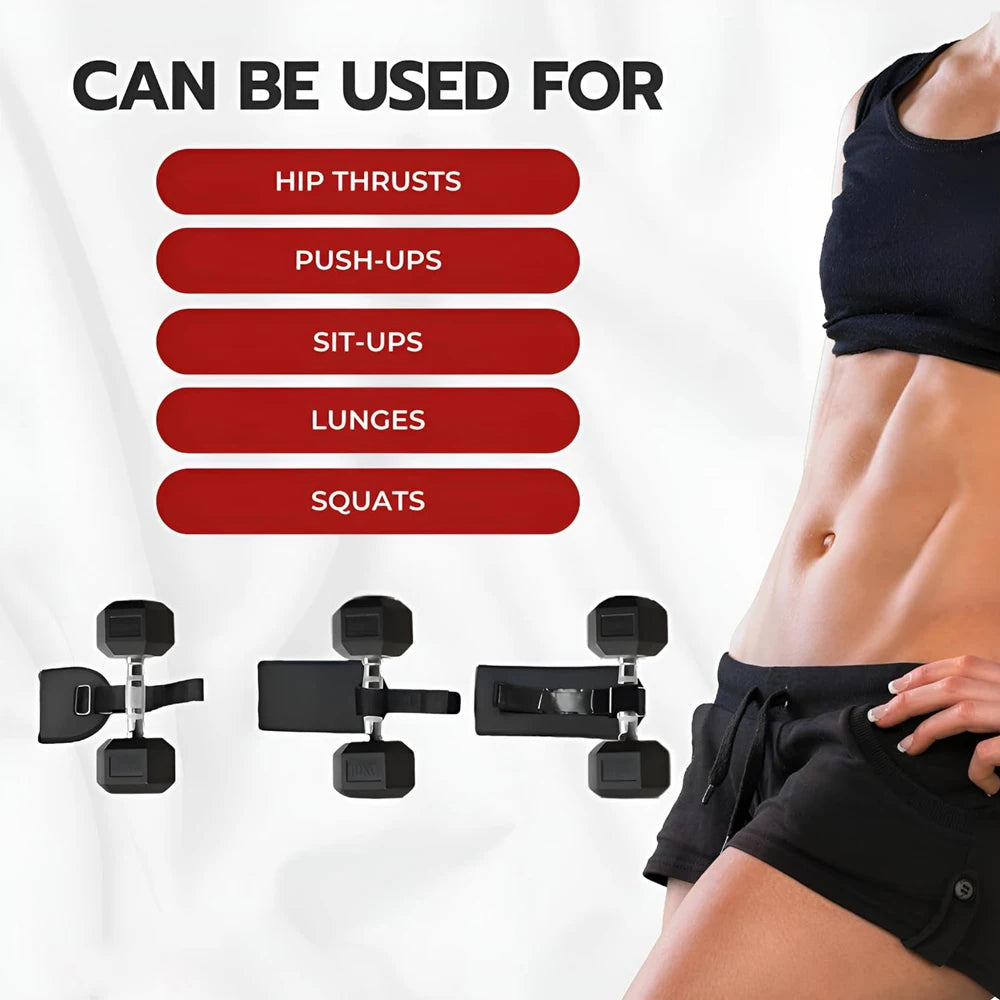 Premium Hip Thrust Belt for Glute Workouts | Supports Dumbbells, Kettlebells & Plates | Home & Gym Fitness Accessory - FitZone360