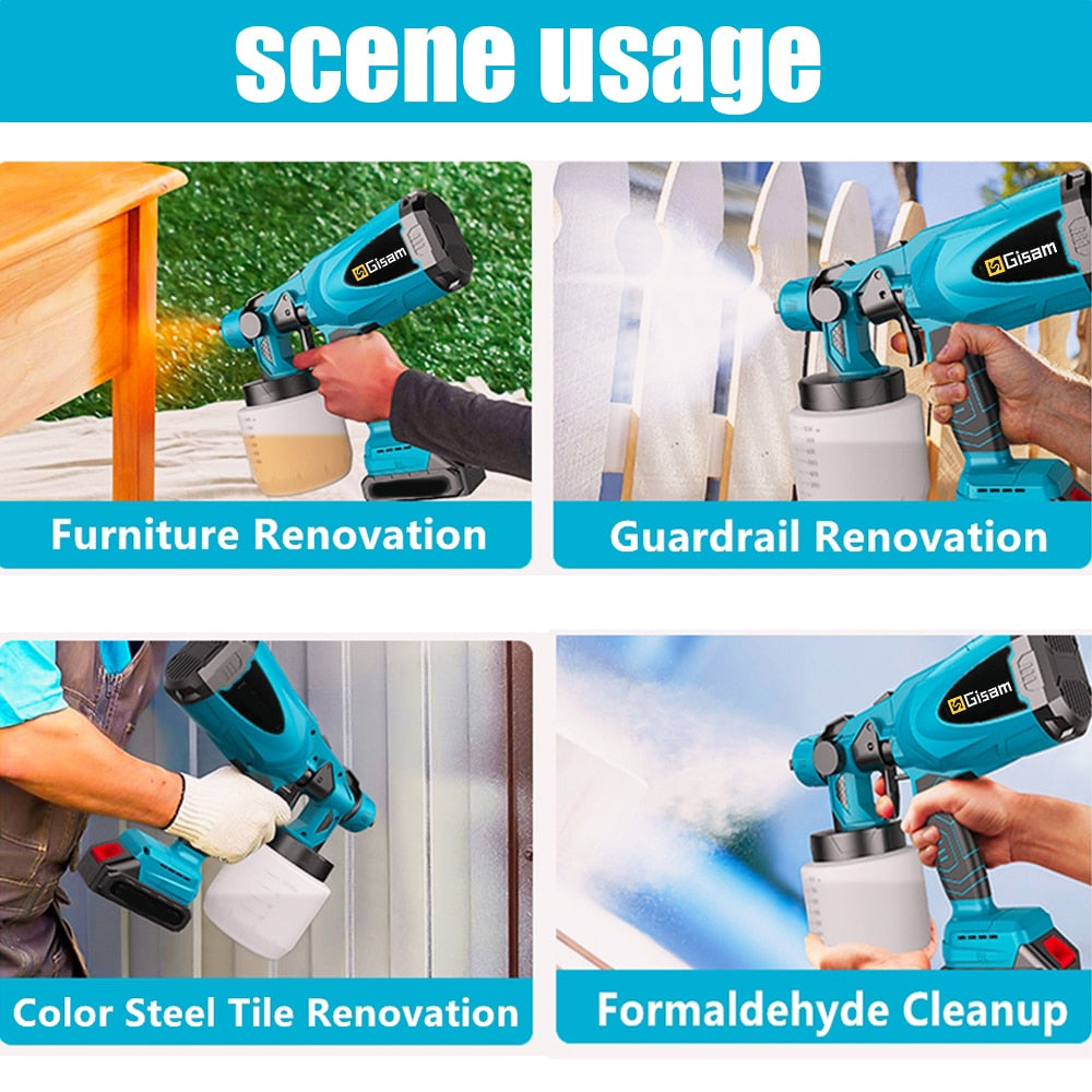 Y 18V Battery! Cordless Electric Spray Gun - FitZone360