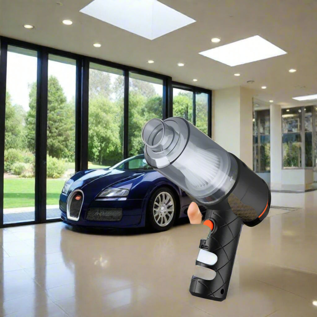 Wireless Car Vacuum Cleaner – 120W High Power, 1200mAh Cordless Handheld Auto Vacuum, Portable & Rechargeable - FitZone360