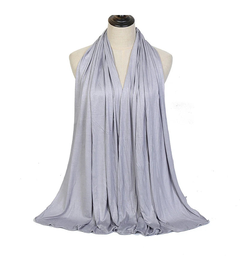 🌙 Soft Modal Cotton Jersey Hijab Scarf – 170x60cm - FitZone360