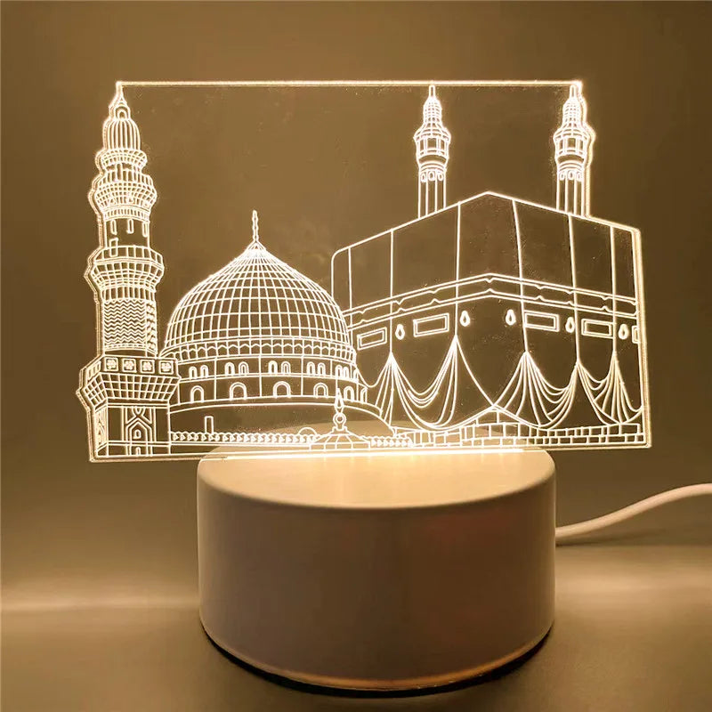 Eid Mubarak Night Light | USB Table Lamp Ramadan & Eid Al-Adha Islamic Home Decoration Ornament - FitZone360