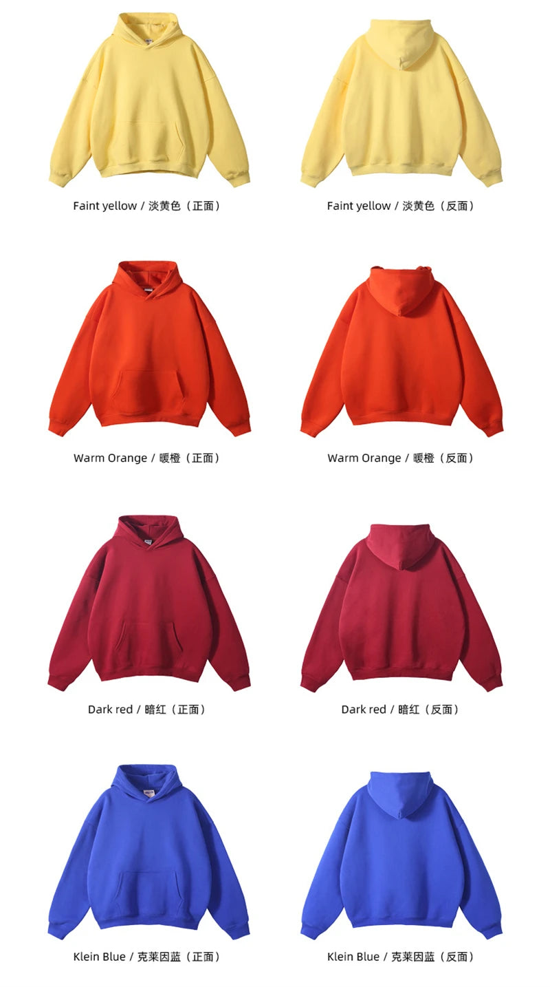 Fleece Hooded Sweatshirt | Unisex Oversized Winter Hoodie Pullover