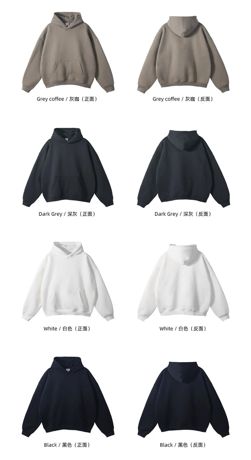 Fleece Hooded Sweatshirt | Unisex Oversized Winter Hoodie Pullover