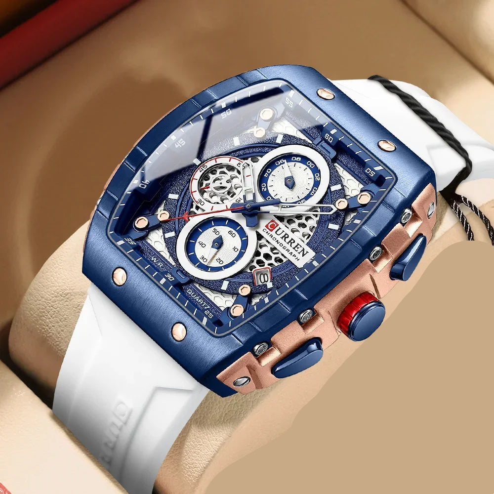 Top Brand Men's Watches | Luxury Square Quartz Wristwatch - FitZone360