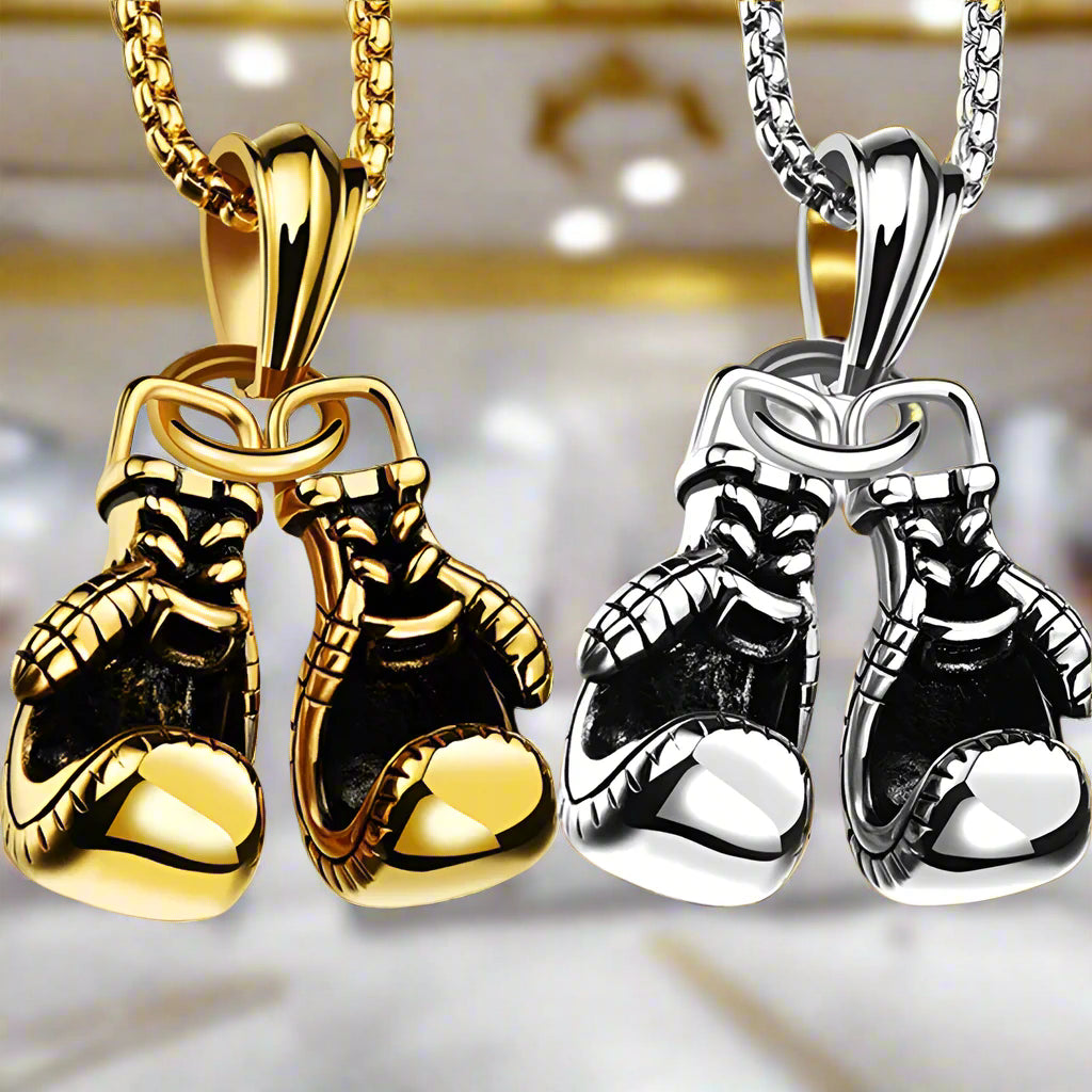 Vintage Boxing | Gloves Titanium Necklace - FitZone360
