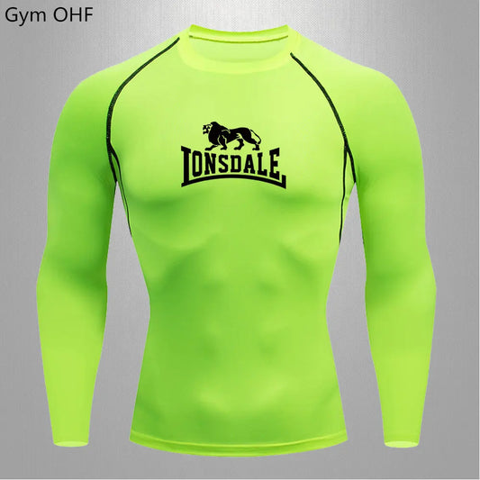 Lonsdale Men's Compression Gym Shirt – Quick-Dry Tight Fit for Fitness & Training - FitZone360