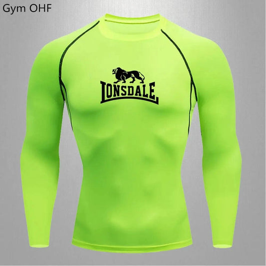 Lonsdale Men's Compression Gym Shirt – Quick-Dry Tight Fit for Fitness & Training - FitZone360