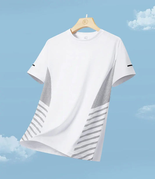 Men's Ice Silk Running T-Shirt | Quick-Dry, Breathable & Reflective Design - FitZone360