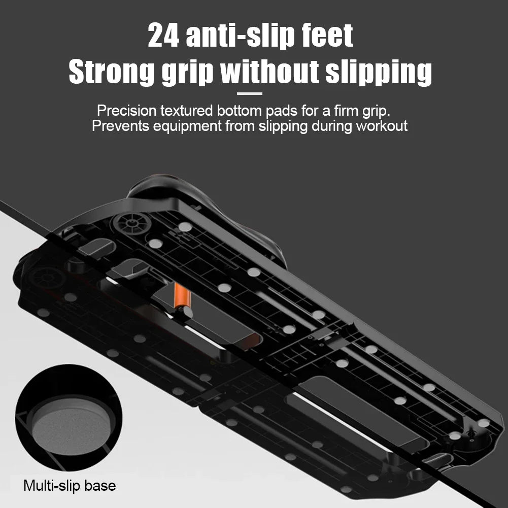 Multi-Functional Ab Board with Rollers & Push-Up Handles | Foldable Home Gym Pilates Machine