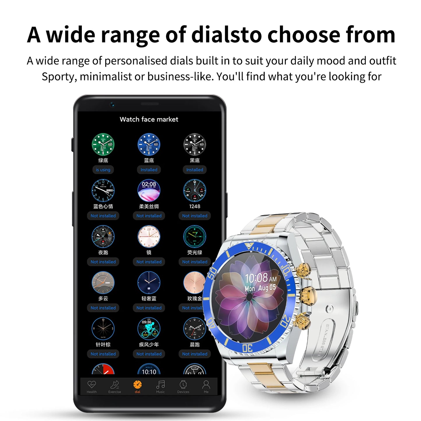 Aiweile AW12 Smartwatch – Stylish, High-End Smart Wear for Men - FitZone360