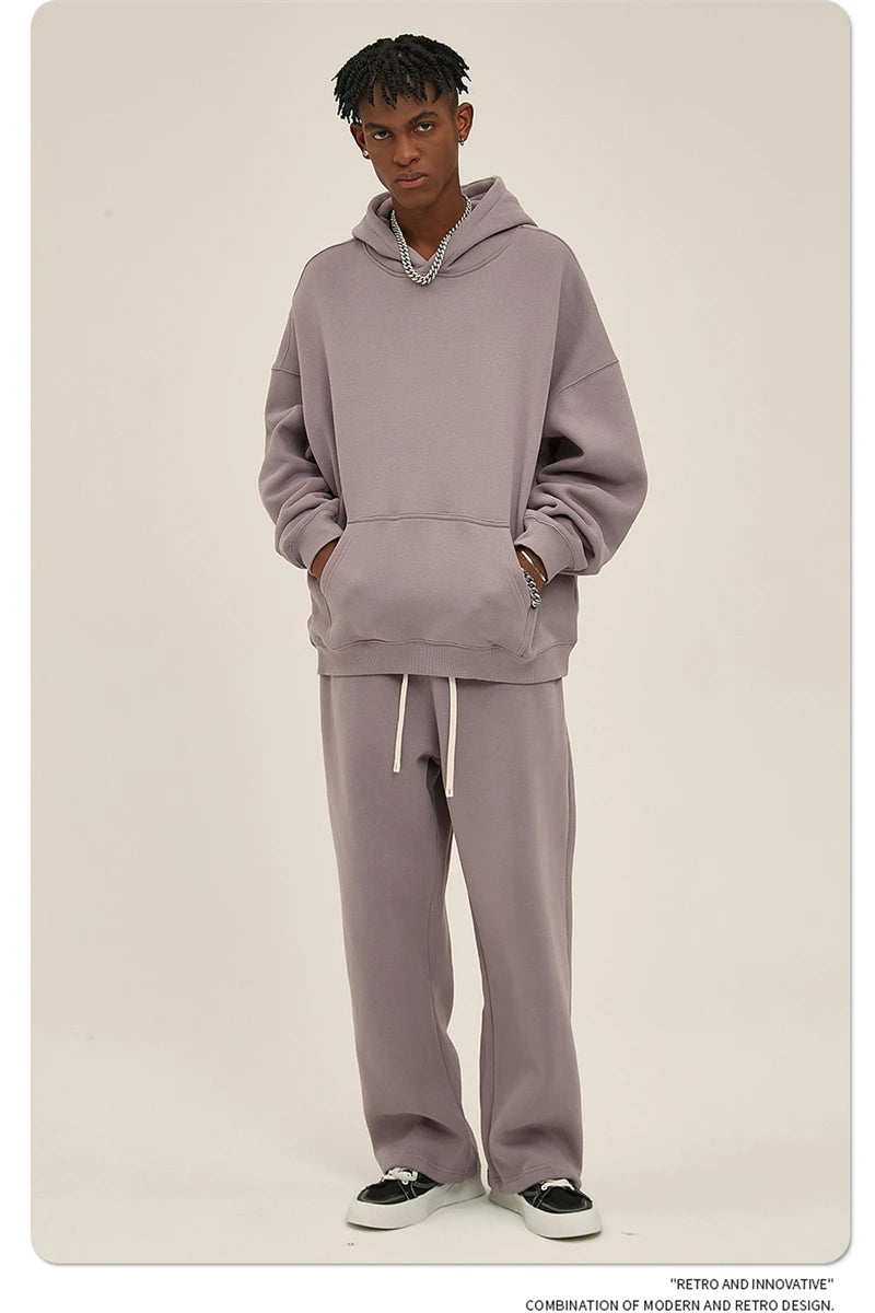 Fleece Hooded Sweatshirt | Unisex Oversized Winter Hoodie Pullover
