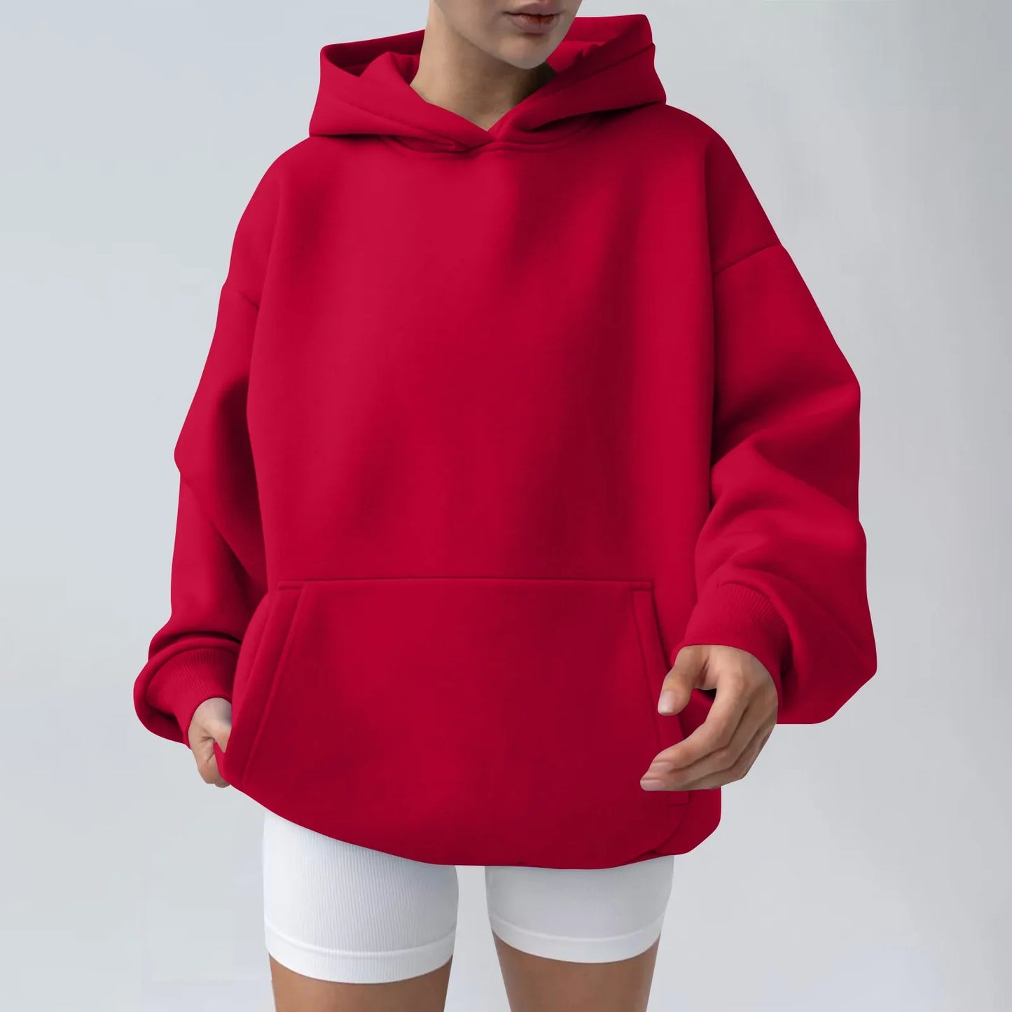 Trendy Solid Color Sports Hoodies | Fleece Sweatshirts for Men & Women | Couple Pullover for Spring & Autumn
