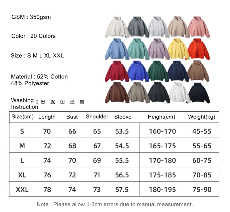 Fleece Hooded Sweatshirt | Unisex Oversized Winter Hoodie Pullover - FitZone360