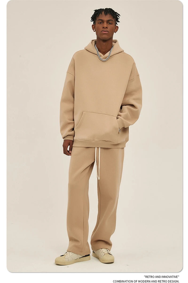 Fleece Hooded Sweatshirt | Unisex Oversized Winter Hoodie Pullover
