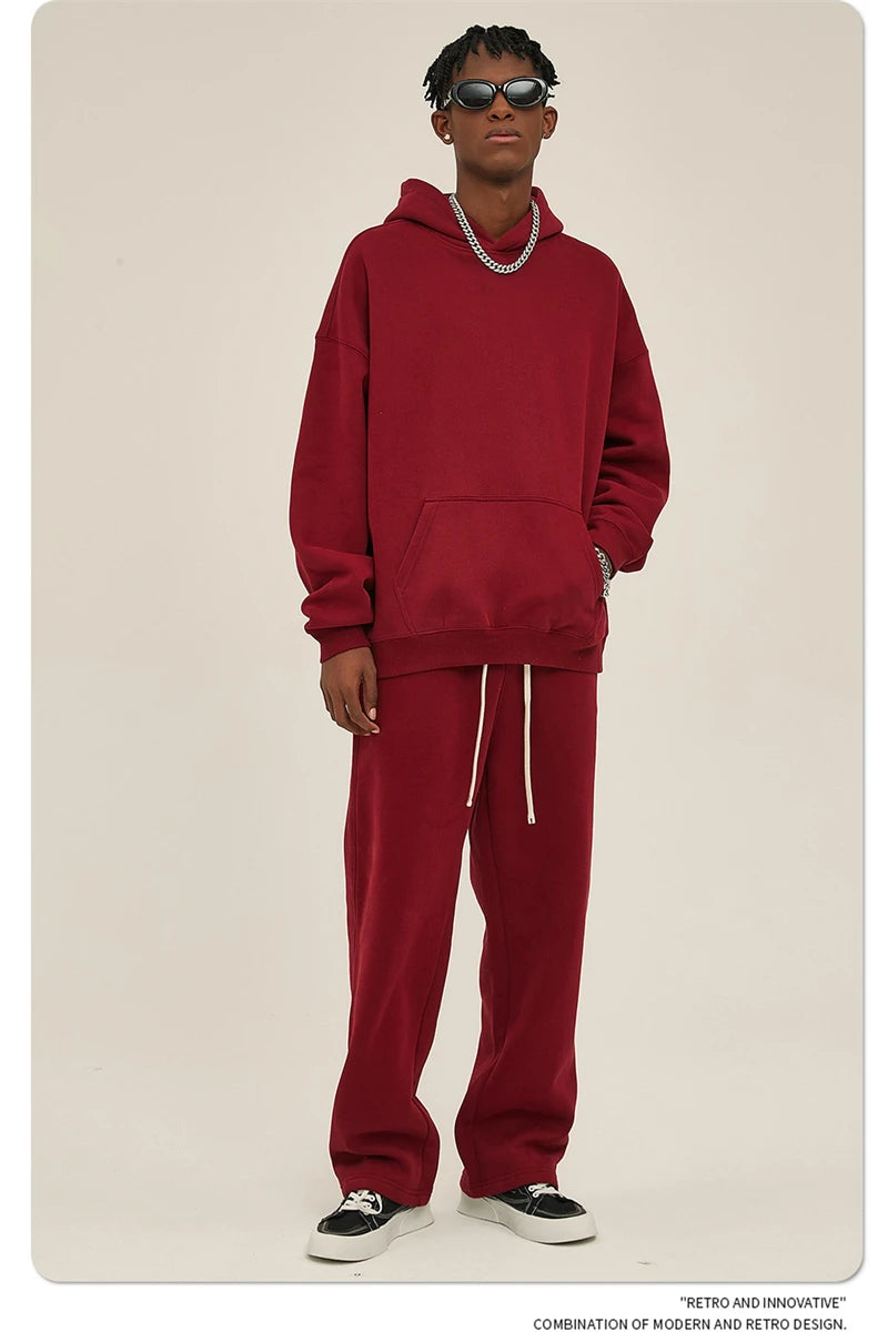 Fleece Hooded Sweatshirt | Unisex Oversized Winter Hoodie Pullover