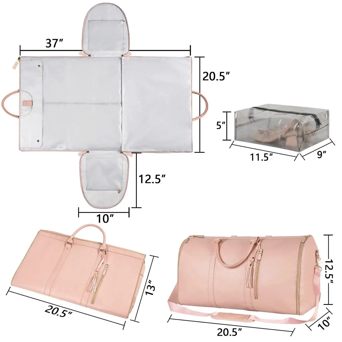 Travel Non-Crease Foldable Suit Bag | Stylish & Convenient Carry-On Luggage - FitZone360