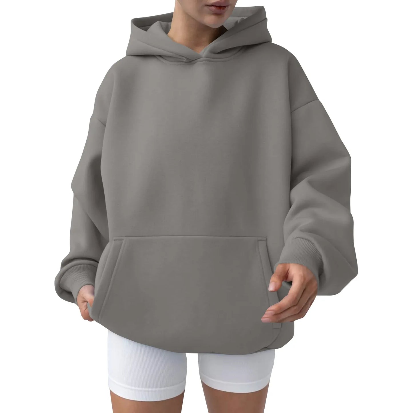 Trendy Solid Color Sports Hoodies | Fleece Sweatshirts for Men & Women | Couple Pullover for Spring & Autumn - FitZone360