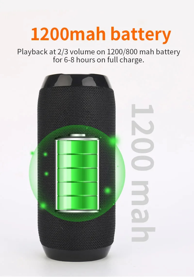 Portable Bluetooth Speaker | Waterproof Outdoor Subwoofer with FM & TF Support - FitZone360