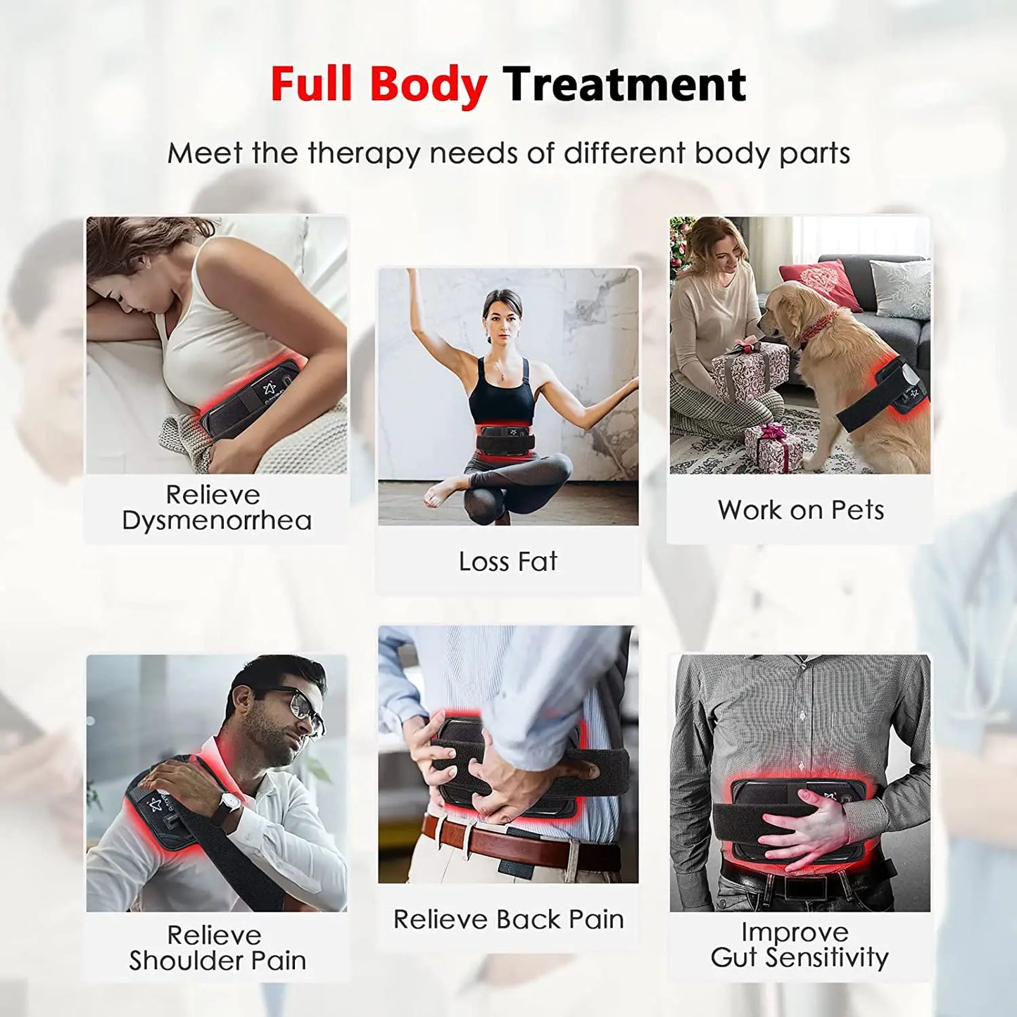 Red Light Therapy Belt | Discomfort Relief & Muscle Recovery Device - FitZone360