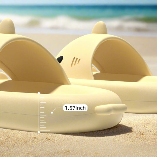 🦈 Shark Summer Slippers | Ultra-Soft Comfort with Non-Slip Grip & Elevated Sole - FitZone360