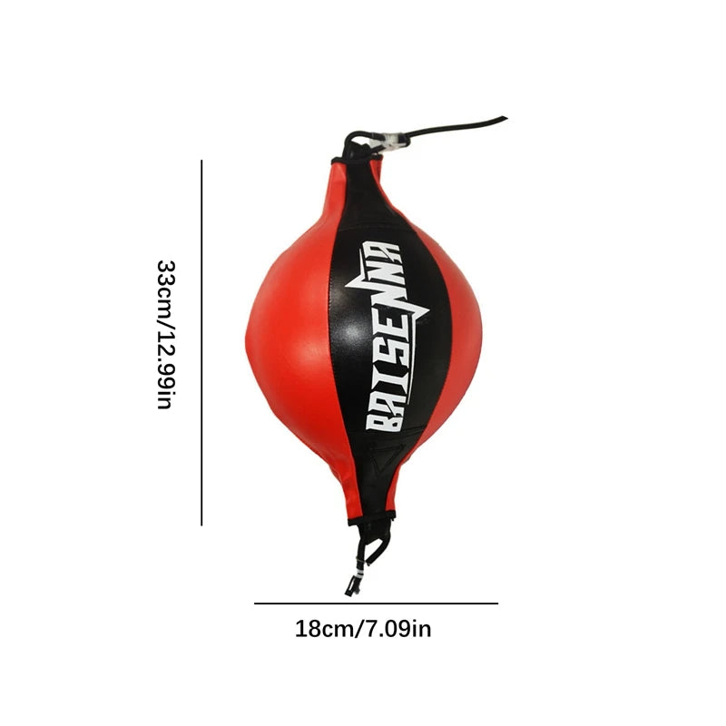 Leather Boxing Speedball – Swivel Hanging Punching Speed Ball for Home & Gym Training - FitZone360