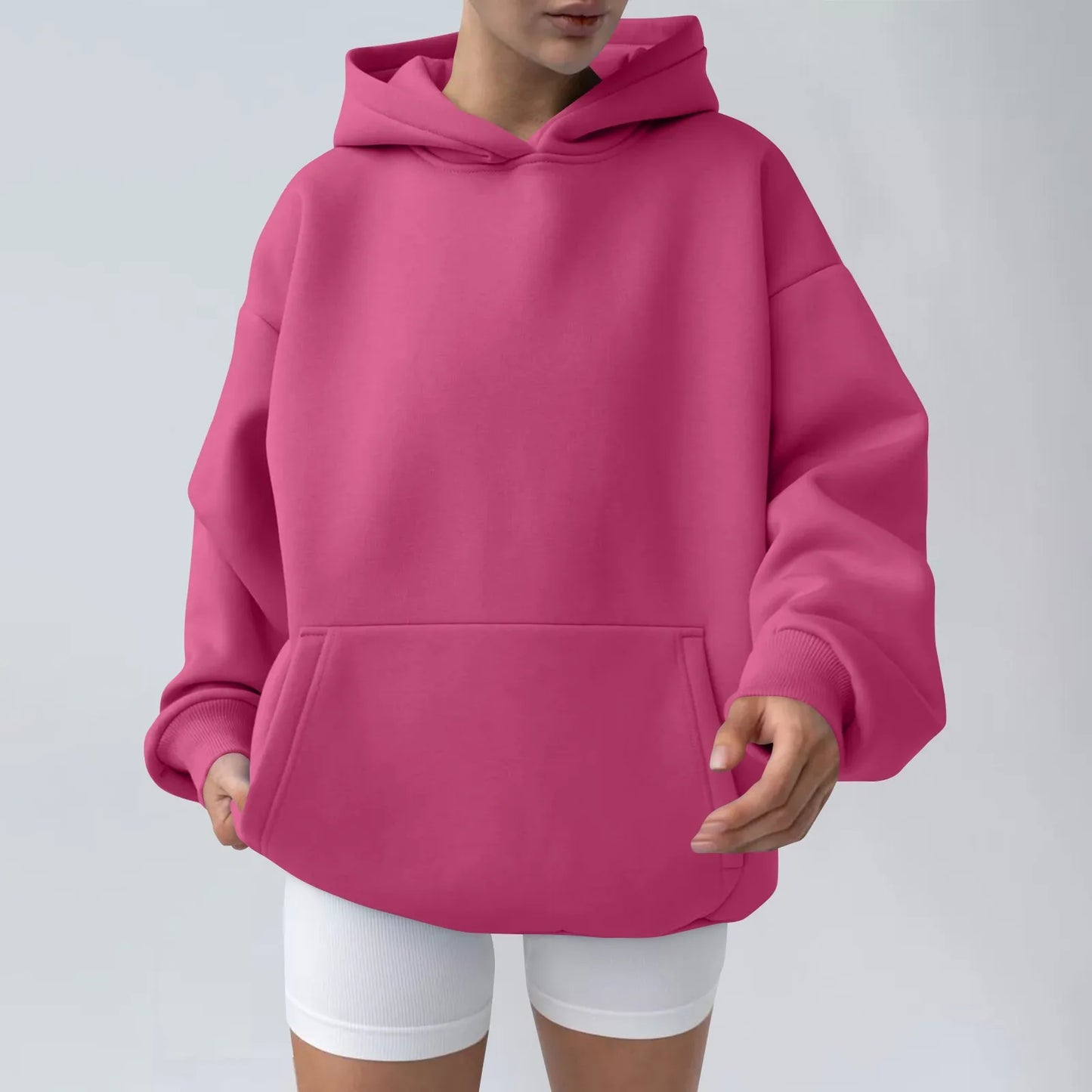 Trendy Solid Color Sports Hoodies | Fleece Sweatshirts for Men & Women | Couple Pullover for Spring & Autumn