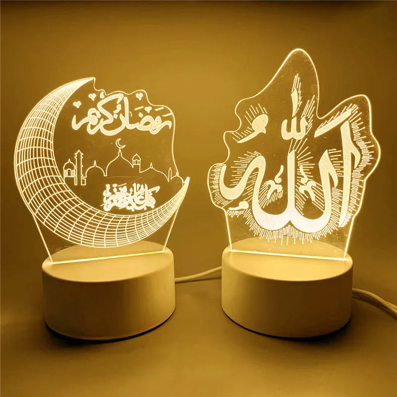 Eid Mubarak Night Light | USB Table Lamp Ramadan & Eid Al-Adha Islamic Home Decoration Ornament - FitZone360