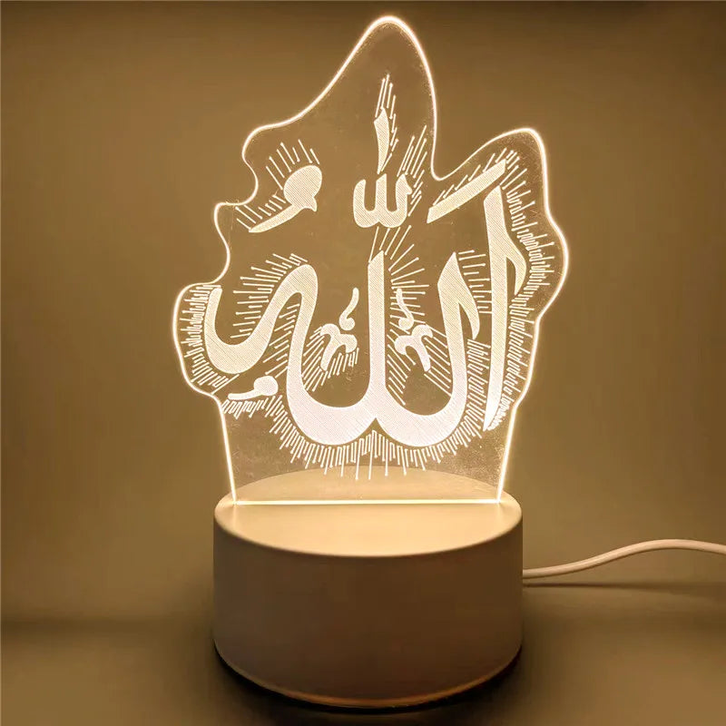 Eid Mubarak Night Light | USB Table Lamp Ramadan & Eid Al-Adha Islamic Home Decoration Ornament - FitZone360