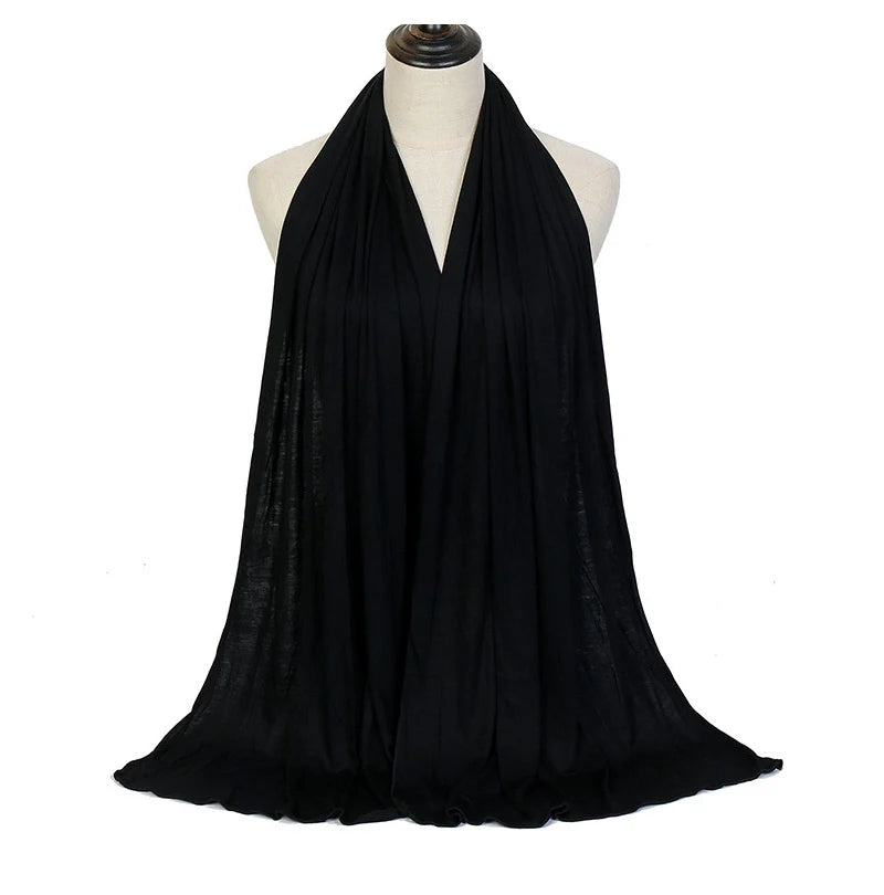 🌙 Soft Modal Cotton Jersey Hijab Scarf – 170x60cm - FitZone360