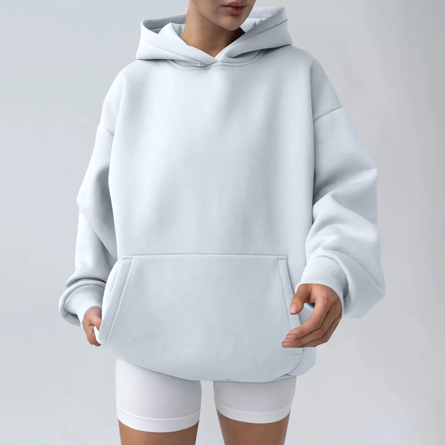Trendy Solid Color Sports Hoodies | Fleece Sweatshirts for Men & Women | Couple Pullover for Spring & Autumn
