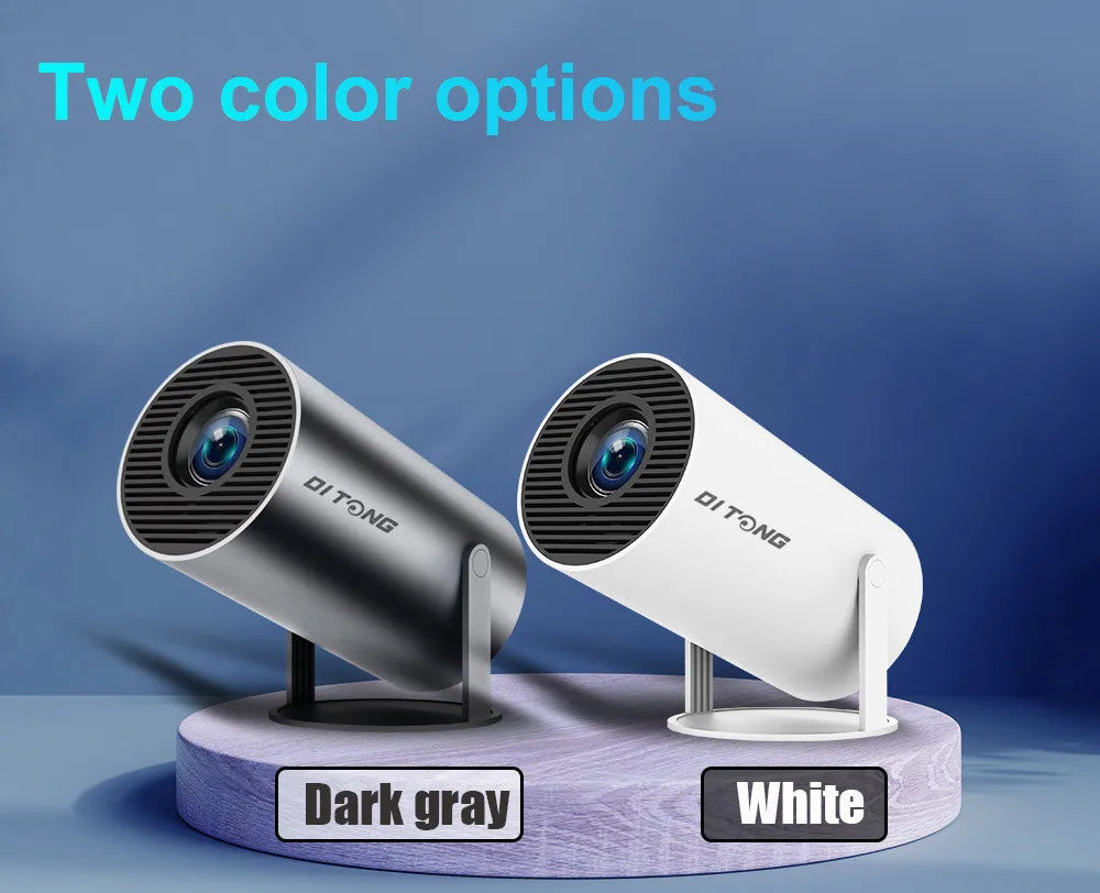 DITONG HY300 Plus 4K Mini Projector | HD 1280x720P Android LED Portable Home Cinema for Phone & Movie Streaming - FitZone360