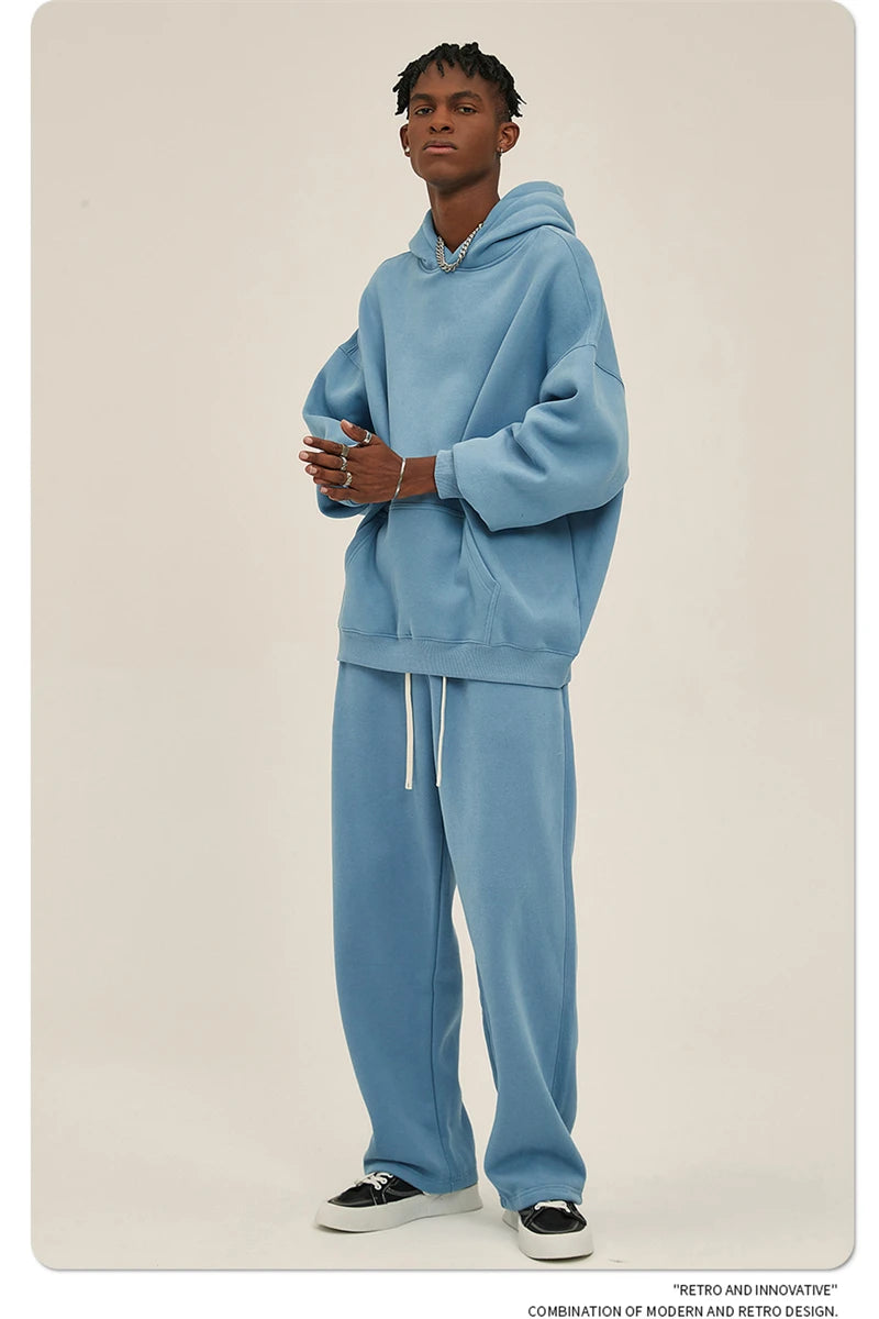 Fleece Hooded Sweatshirt | Unisex Oversized Winter Hoodie Pullover - FitZone360