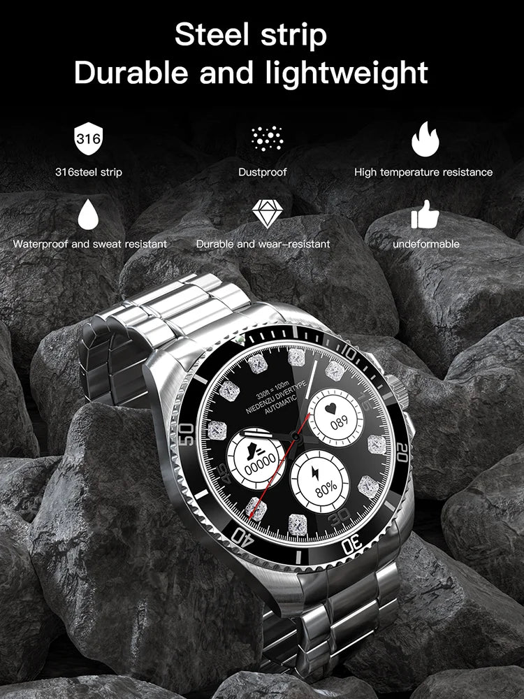 Smartwatch Luxury Rolex-Inspired | 1.43" HD AMOLED, GPS, Bluetooth Call, Health & Fitness Tracker for iOS & Android ⌚🌐 - FitZone360