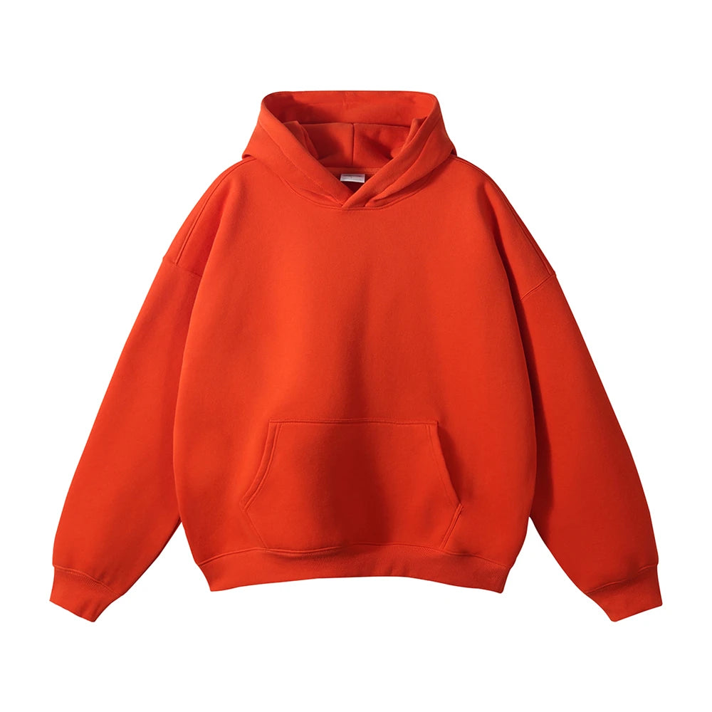 Fleece Hooded Sweatshirt | Unisex Oversized Winter Hoodie Pullover