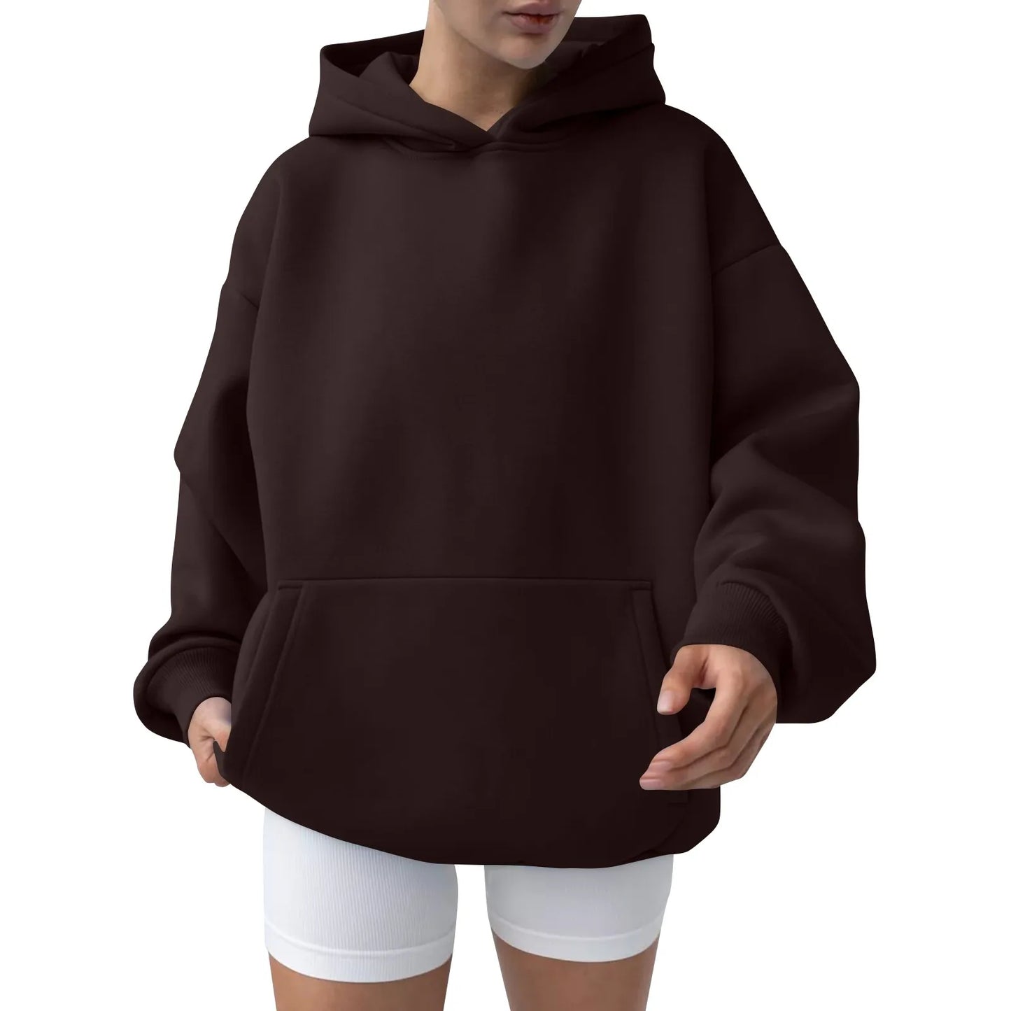 Trendy Solid Color Sports Hoodies | Fleece Sweatshirts for Men & Women | Couple Pullover for Spring & Autumn - FitZone360