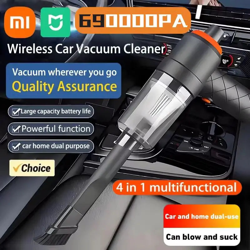 Wireless Car Vacuum Cleaner – 120W High Power, 1200mAh Cordless Handheld Auto Vacuum, Portable & Rechargeable - FitZone360