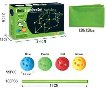 Ultimate Kids Fort Building Kit: Construction Fortress - FitZone360