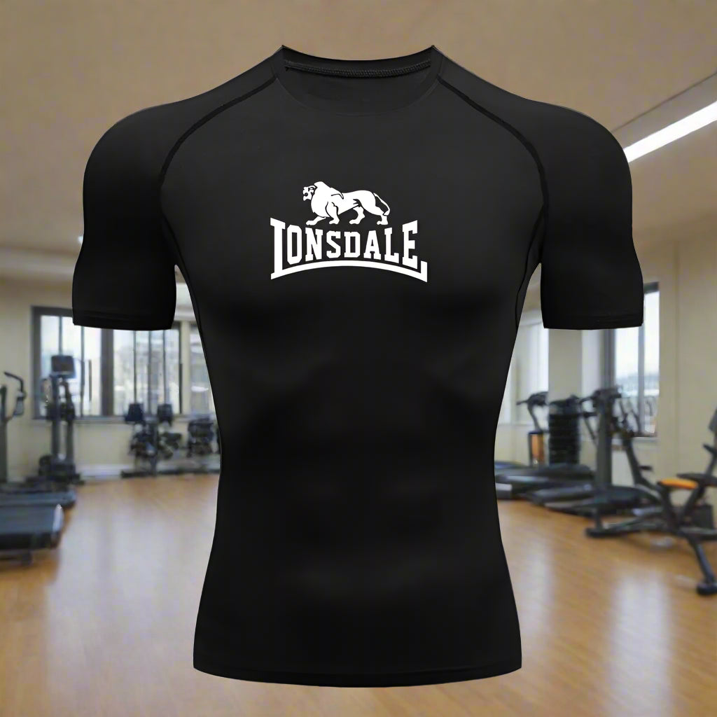 Lonsdale Men's Compression Gym Shirt – Quick-Dry Tight Fit for Fitness & Training - FitZone360